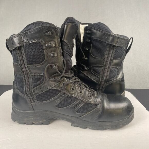 Thorogood BBP Waterproof Side-Zip Men's size 11 M Black Leather Tactical Boots - Picture 16 of 16